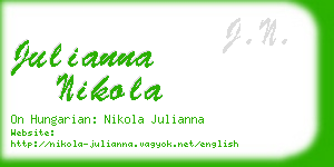 julianna nikola business card